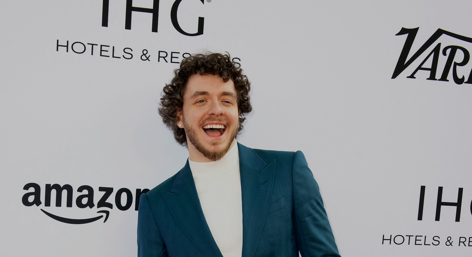 US rapper Jack Harlow arrives at the Variety 2021 Music Hitmakers Brunch presented by Peacock/Girls5...