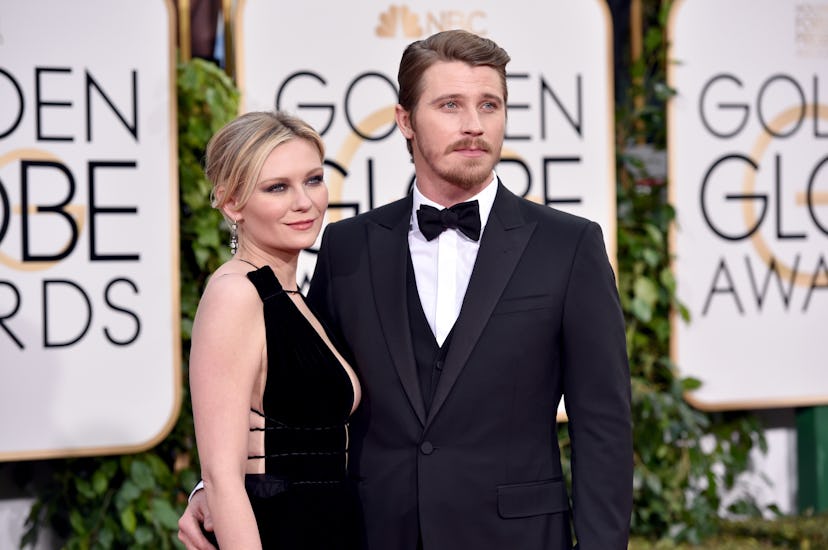 BEVERLY HILLS, CA - JANUARY 10: Actress Kirsten Dunst (L) and actor Garrett Hedlund attends the 73r…