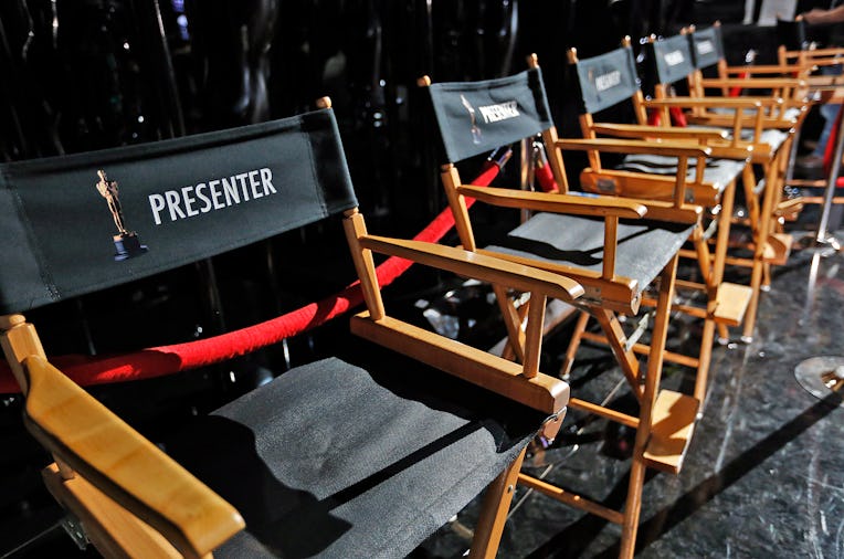 LOS ANGELES, CA - FEBRUARY 18, 2015:   Seats for the six Team Oscar winners who will deliver Oscar s...