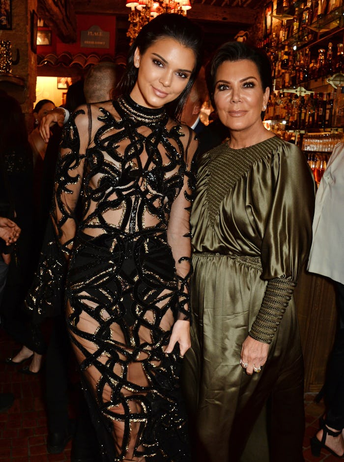 CANNES, FRANCE - MAY 15: Kendall Jenner (L) and Kris Jenner attend a star-studded dinner hosted by ...