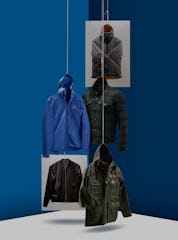 A selection of lightweight jackets, including (clockwise from top right) a Finisterre Nimbus, Levi's...