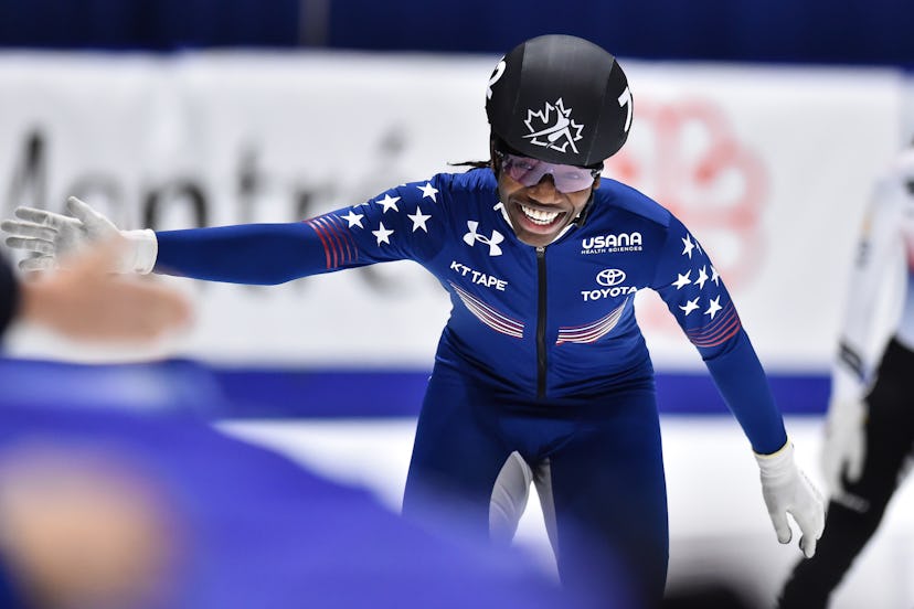 Maame Biney is repping Team USA in speed skating in the 2022 Beijing Winter Olympics.