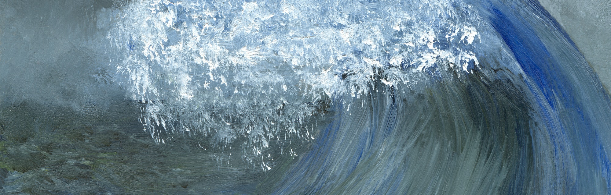 Ocean wave, my own artwork, scanned. I am the author of this painting and the owner of the copyright...