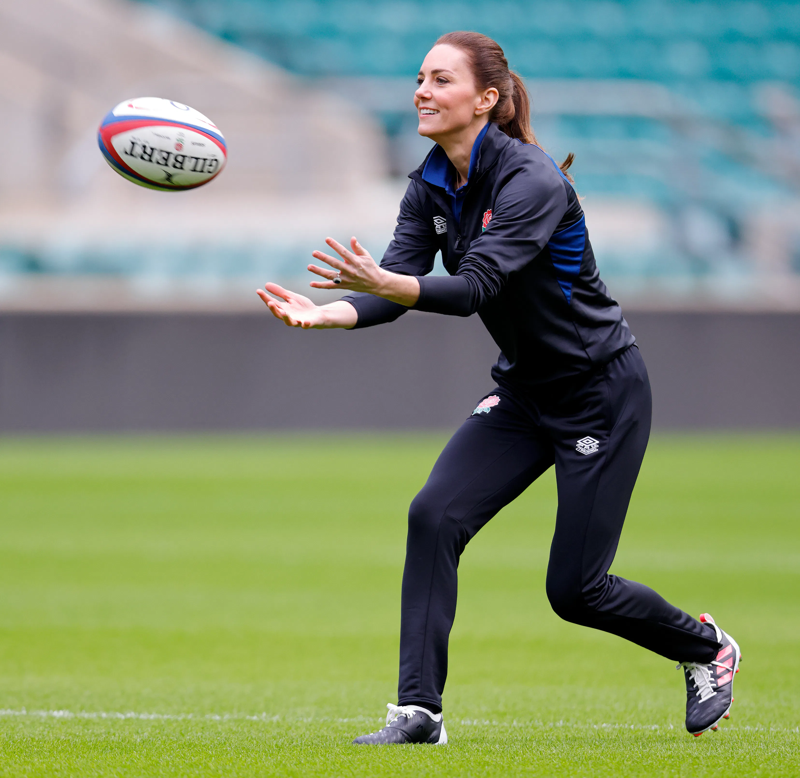Cheery Pics Of Kate Middleton Playing Rugby