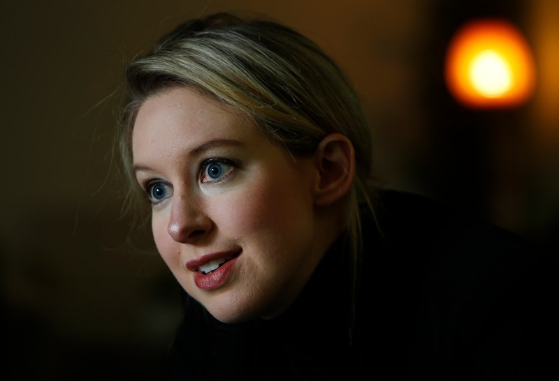 Elizabeth Holmes dropped out of Stanford in 2003 as a 19-year-old to start Theranos, a company now p...
