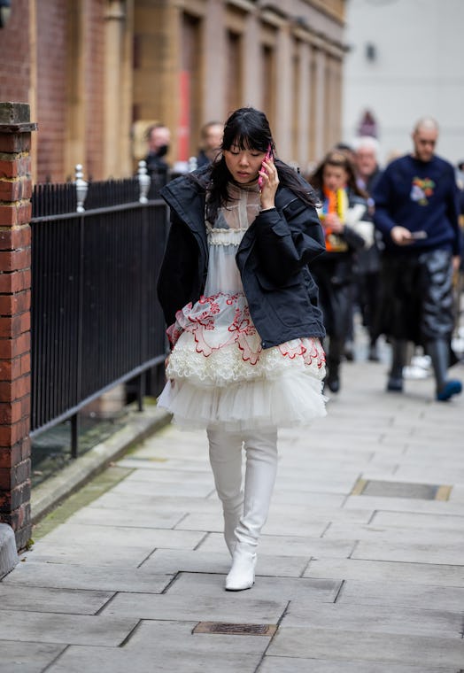 Susie Lau aka Susie Bubble at London Fashion Week Fall/Winter 2022.