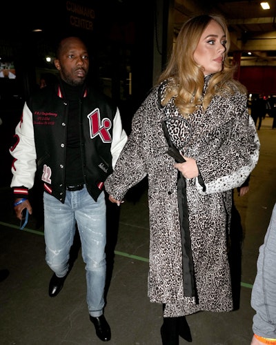 Adele and Rich Paul attend the 2022 NBA All-Star Game. 