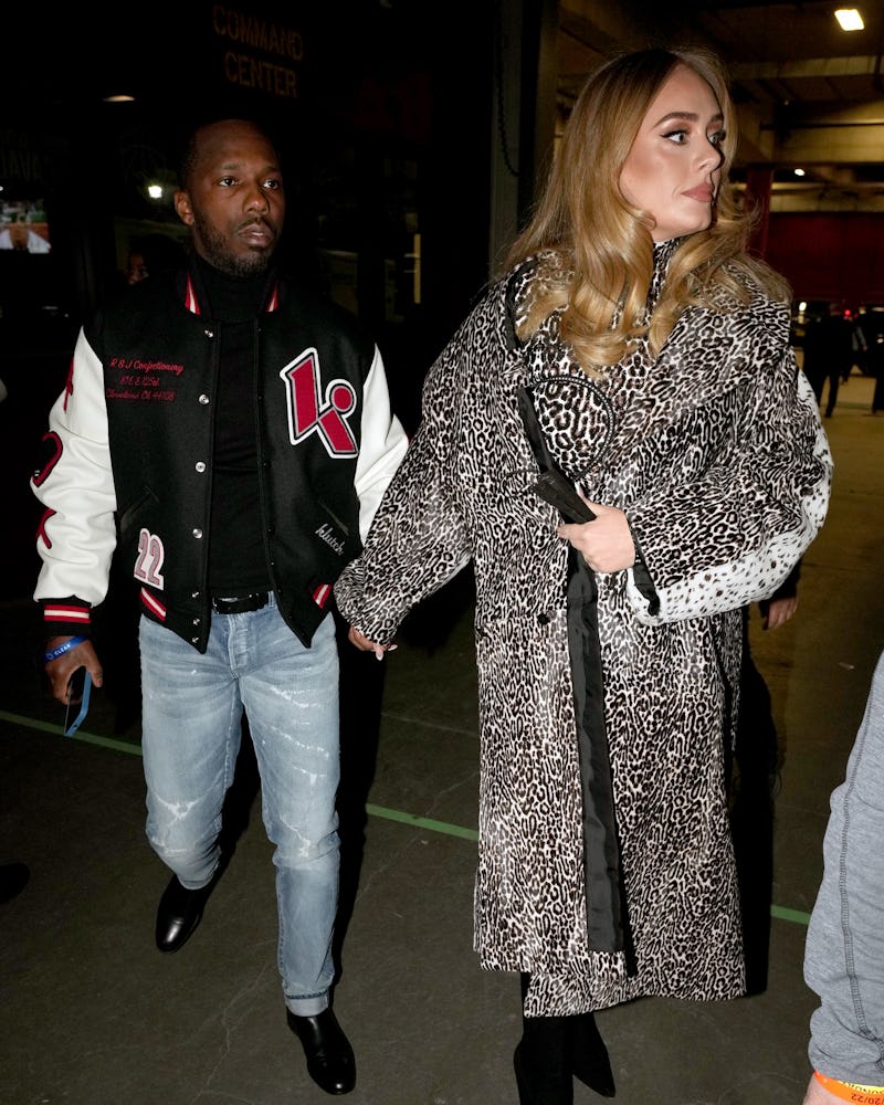 Adele and Rich Paul attend the 2022 NBA All-Star Game. 