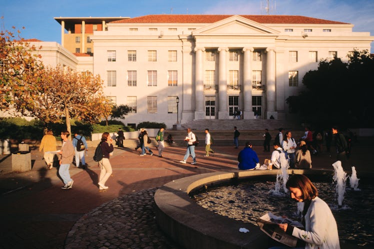 (Original Caption) California: University of California, Berkeley campus and main library. (Photo by...