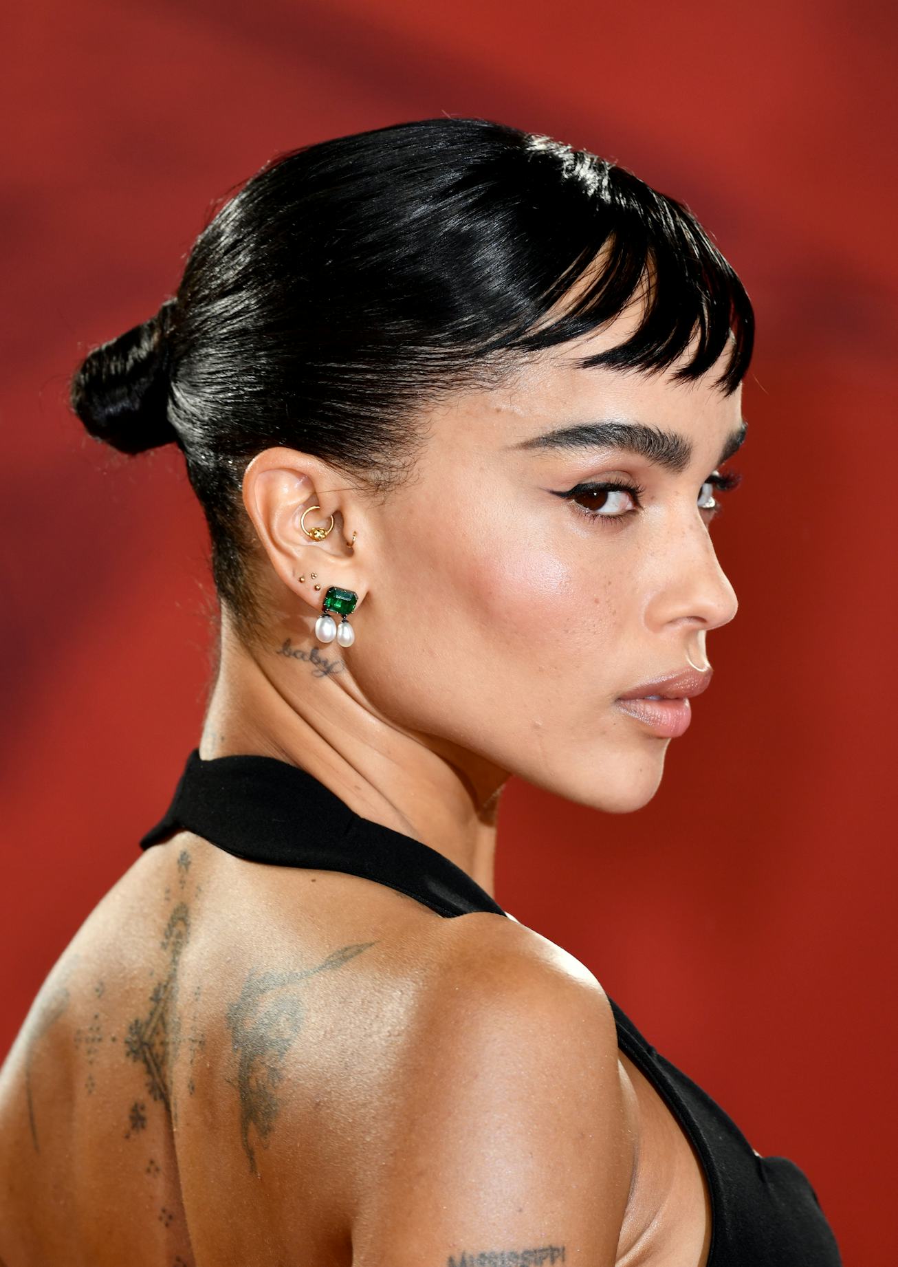 LONDON, ENGLAND - FEBRUARY 23: Zoe Kravitz attends "The Batman" special screening at BFI IMAX Waterl...