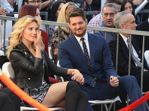 HOLLYWOOD, CA - NOVEMBER 16: Luisana Lopilato and Michael Bublé pose at the Star Ceremony On The Ho...