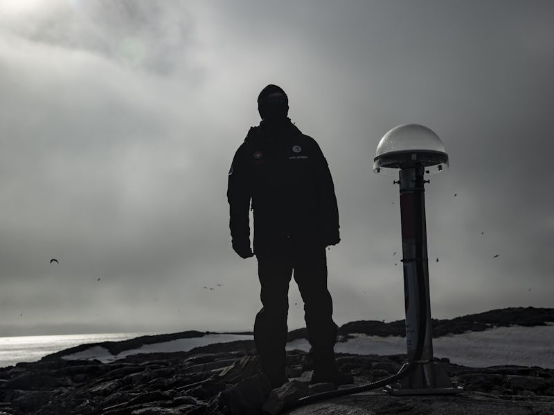 ANTARCTICA - FEBRUARY 10: Researchers of Turkey's expedition team carries out observations on Dismal...