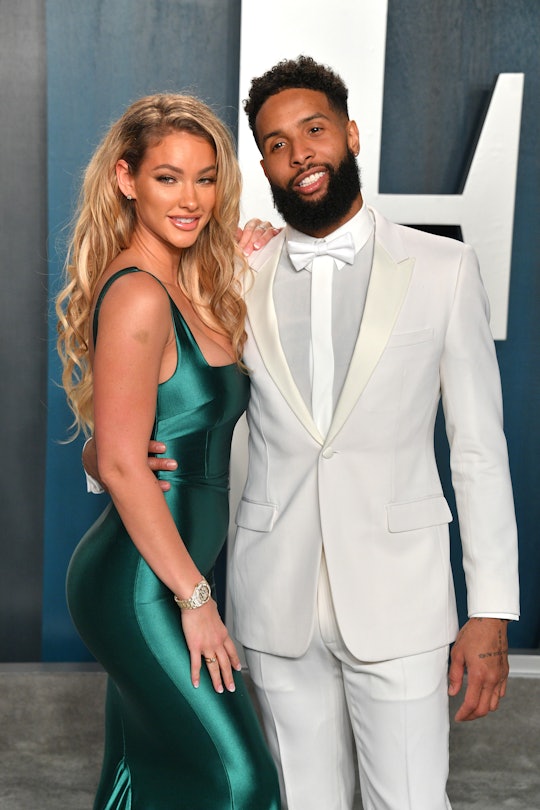 BEVERLY HILLS, CALIFORNIA - FEBRUARY 09: Lauren Wood and Odell Beckham Jr. attend the 2020 Vanity Fa...