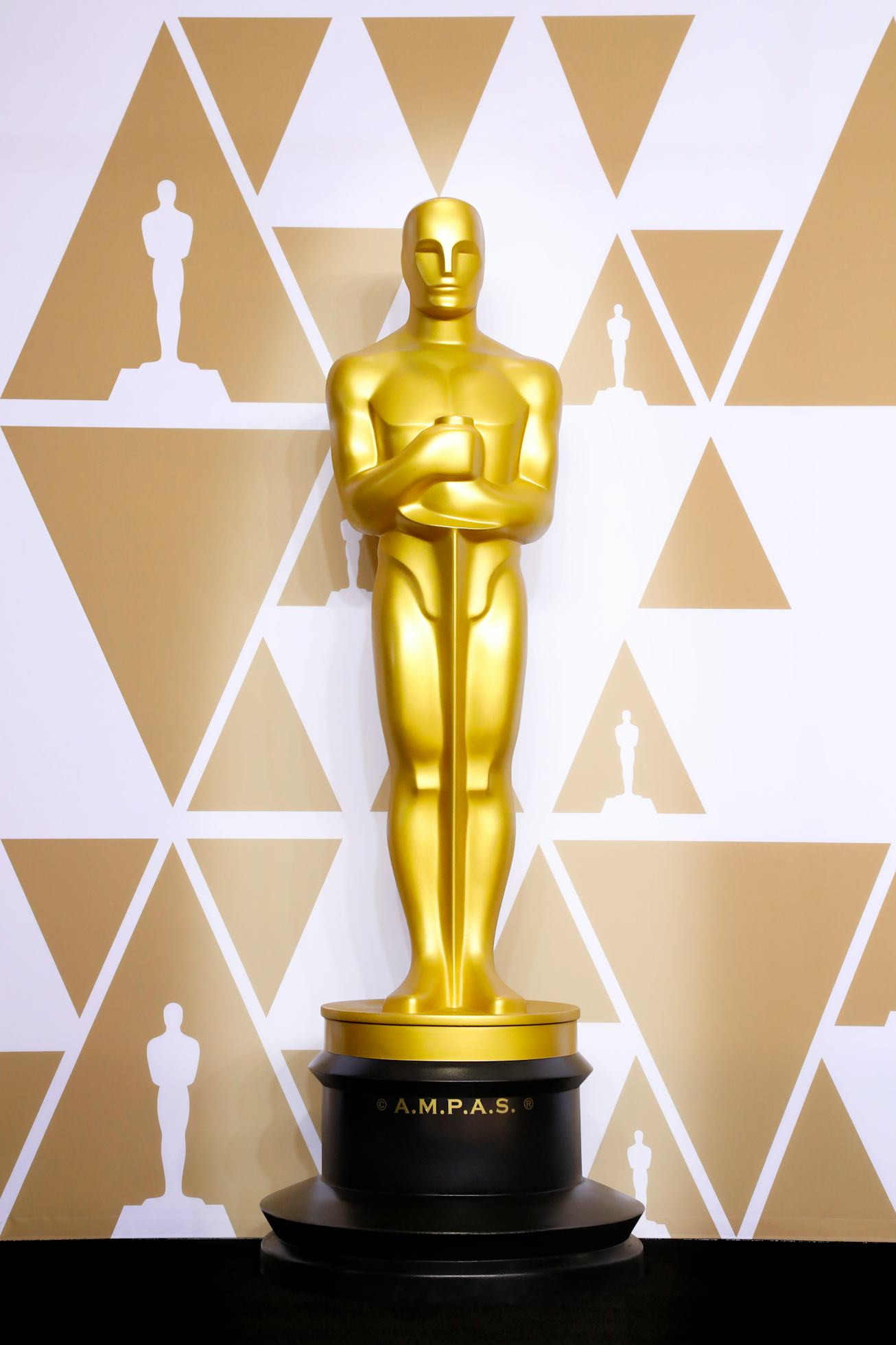 HOLLYWOOD, CA - MARCH 04: (EDITORS NOTE: Image has been digitally retouched) Oscar statue in the pre...