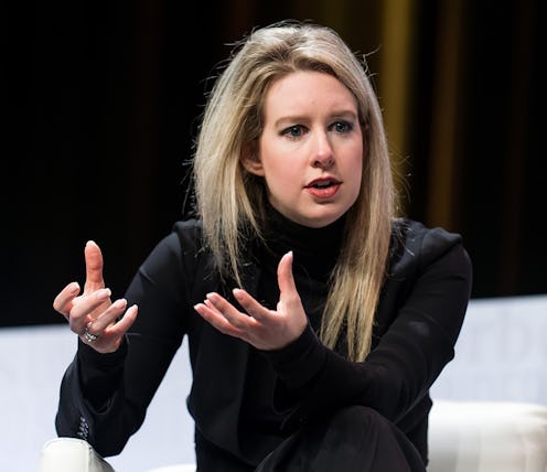 Elizabeth Holmes attends the Forbes Under 30 Summit at Pennsylvania Convention Center on October 5, ...