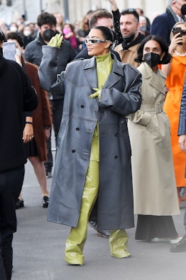 Kim Kardashian is seen arriving at the Prada fashion show