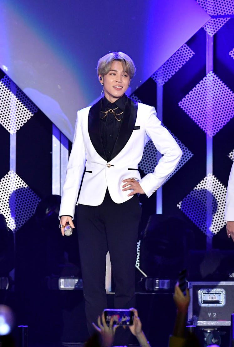 INGLEWOOD, CALIFORNIA - DECEMBER 06: Jimin of BTS performs onstage during KIIS FM's Jingle Ball 2019...