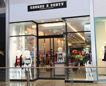 LAS VEGAS, NV - NOVEMBER 03:  A general view of Savage X Fenty pop up at the Fashion Show Mall on No...