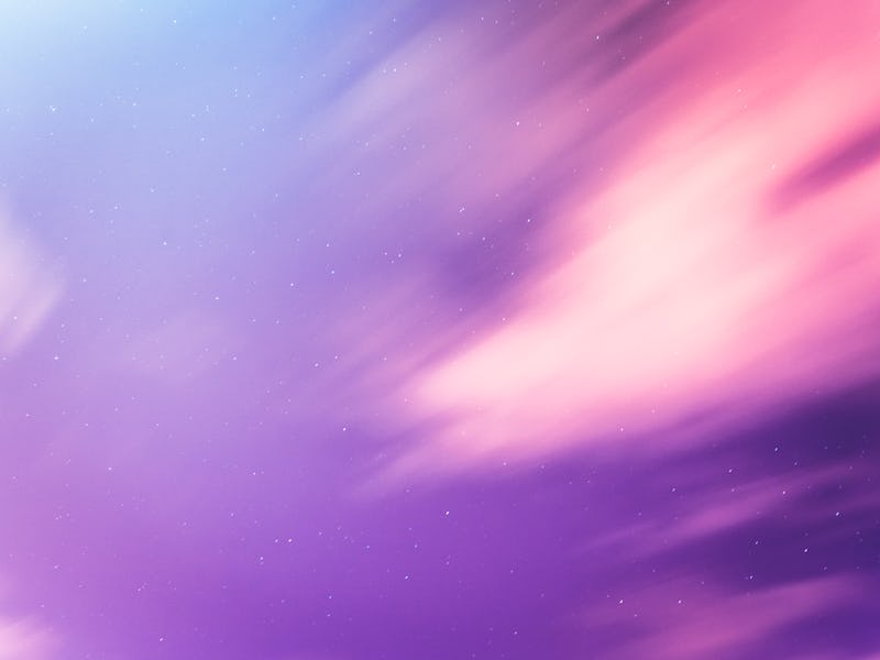 Abstract and enigmatic sky background with stars in purple and pink colors, or very peri color of 20...