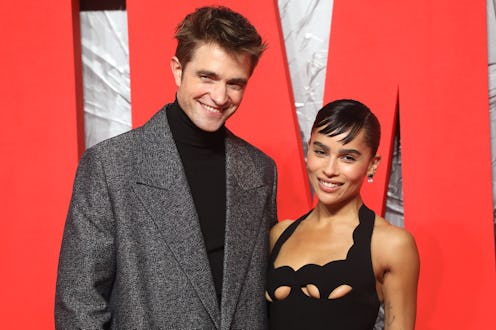 LONDON, ENGLAND - FEBRUARY 23: Robert Pattinson and Zoe Kravitz attend a special screening of The Ba...