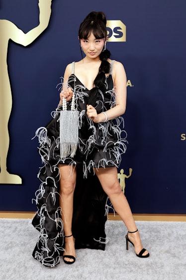 Poppy Liu attends the 28th Annual Screen Actors Guild Awards