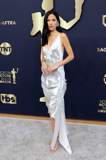 SANTA MONICA, CALIFORNIA - FEBRUARY 27: Kelsey Asbille attends the 28th Annual Screen Actors Guild A...