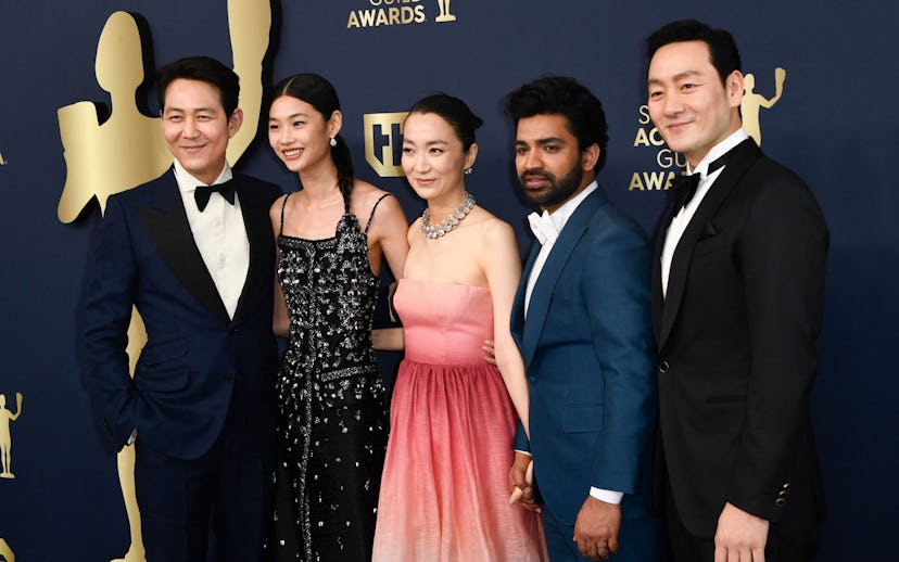 South Korean actors Lee Jung-jae, HoYeon Jung, Kim Joo-ryeong, Indian actor Anupam Tripathi and Par...