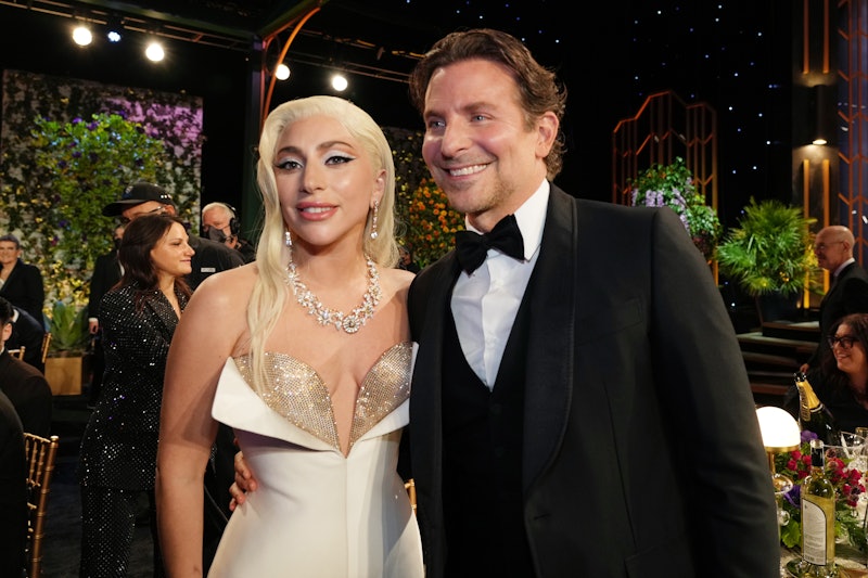 SANTA MONICA, CALIFORNIA - FEBRUARY 27: (L-R) Lady Gaga and Bradley Cooper attend the 28th Screen Ac...