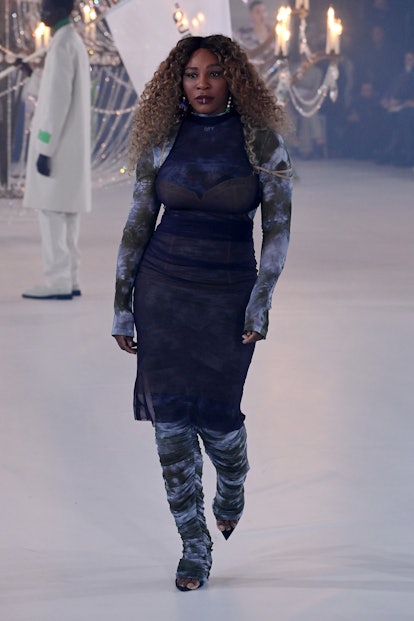 Serena Williams walks the runway during the Off-White Womenswear Fall/Winter 2022-2023 show as part ...