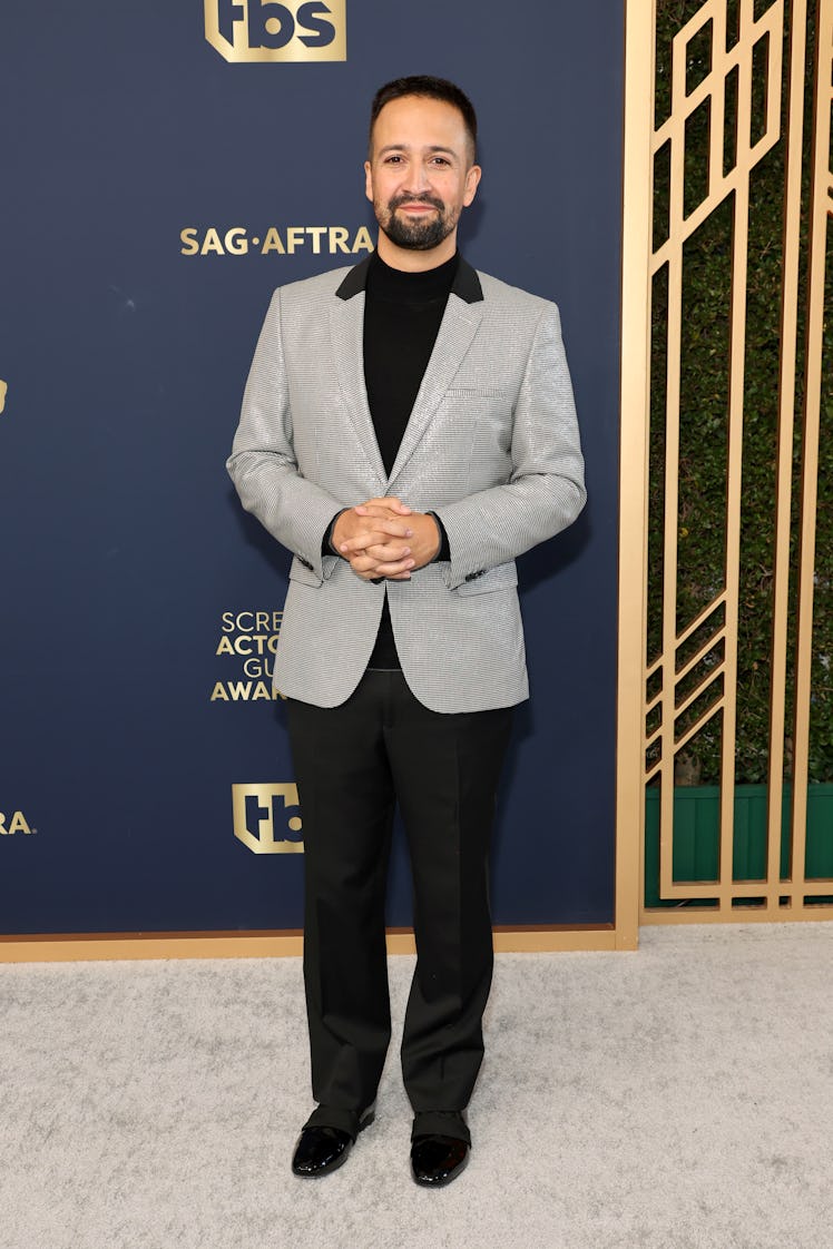 Lin-Manuel Miranda attends the 28th Annual Screen Actors Guild Awards
