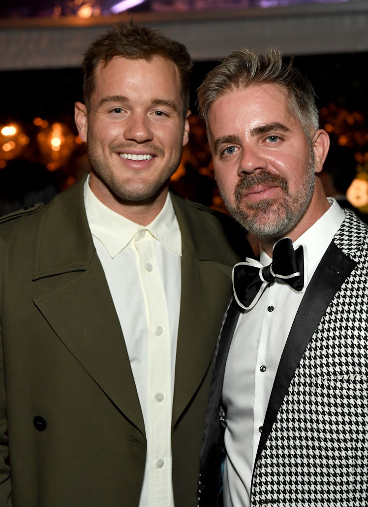 WEST HOLLYWOOD, CALIFORNIA - NOVEMBER 13: (L-R) Colton Underwood and Jordan C. Brown attend the Baby...