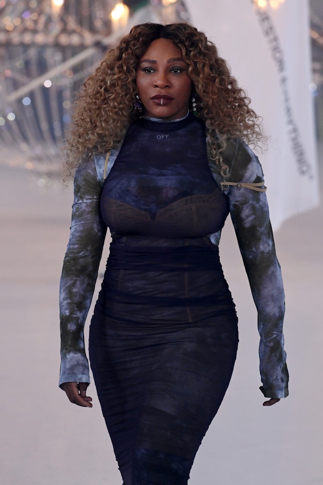 Serena Williams walks the runway during the Off-White Womenswear Fall/Winter 2022-2023 show as part ...