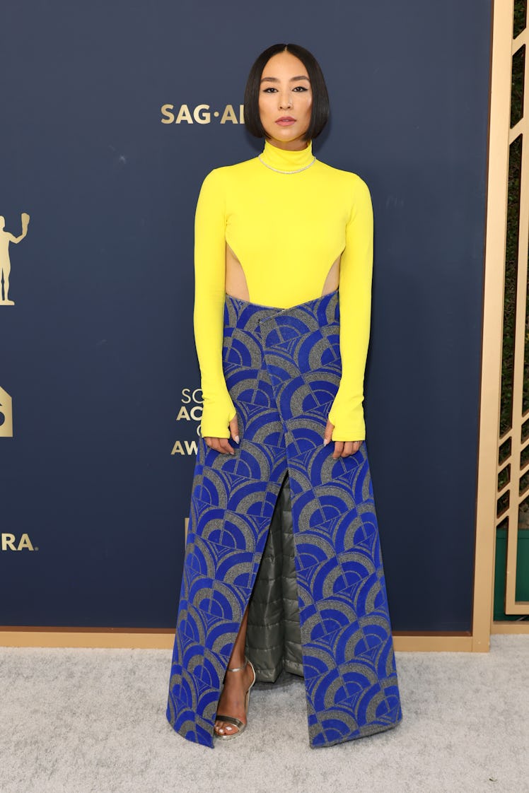 Greta Lee attends the 28th Annual Screen Actors Guild Awards 
