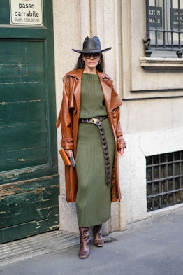 Katya Tolstova Milan Fashion Week Fall/Winter 2022 street style