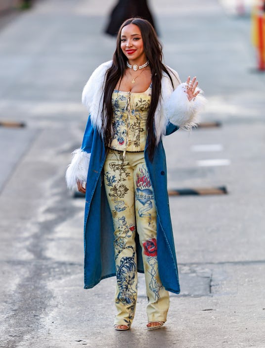 LOS ANGELES, CA - FEBRUARY 22: Tinashe is seen at "Jimmy Kimmel Live" on February 22, 2022 in Los An...