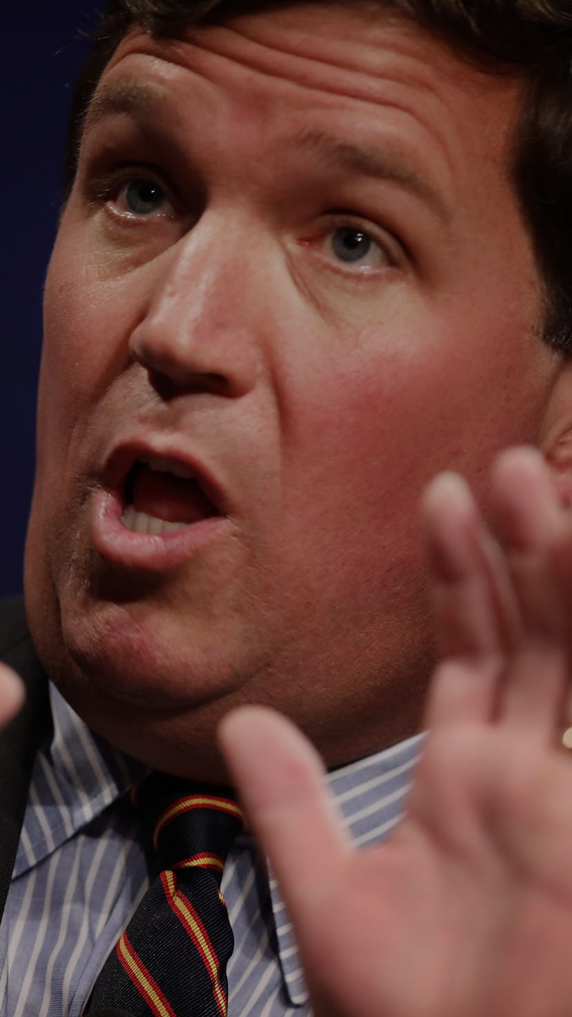 WASHINGTON, DC - MARCH 29: Fox News host Tucker Carlson discusses 'Populism and the Right' during th...