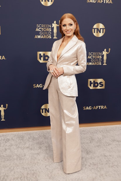 SANTA MONICA, CALIFORNIA - FEBRUARY 27: Jessica Chastain attends the 28th Annual Screen Actors Guild...