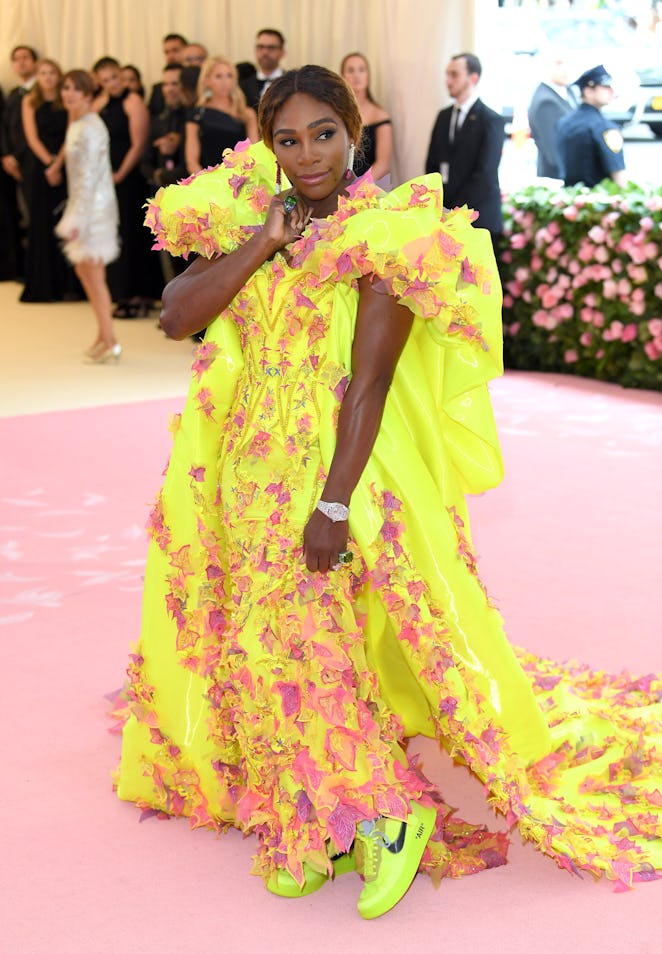 NEW YORK, NEW YORK - MAY 06: Serena Williams arrives for the 2019 Met Gala celebrating Camp: Notes o...