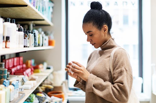 Young African woman shopping in zero waste store