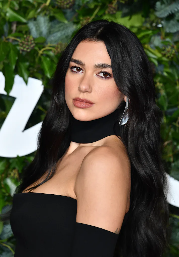 LONDON, ENGLAND - NOVEMBER 29: Dua Lipa attends The Fashion Awards 2021 at the Royal Albert Hall on ...