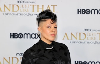 NEW YORK, NEW YORK - DECEMBER 08: Sara Ramirez attends HBO Max's "And Just Like That" New York Premi...