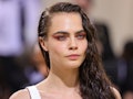 NEW YORK, NEW YORK - SEPTEMBER 13: Cara Delevingne attends The 2021 Met Gala Celebrating In America:...