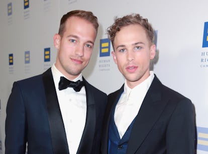 LOS ANGELES, CA - MARCH 10: Peter Zurkuhlen (L) and Tommy Dorfman attend The Human Rights Campaign 2...