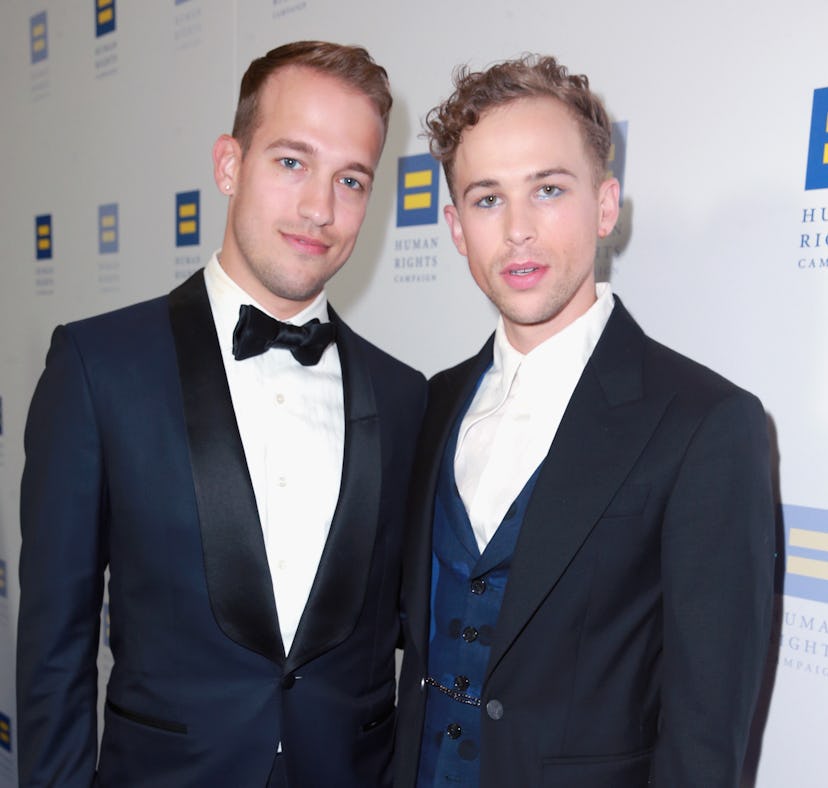 LOS ANGELES, CA - MARCH 10: Peter Zurkuhlen (L) and Tommy Dorfman attend The Human Rights Campaign 2...