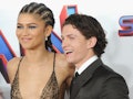 LOS ANGELES, CA - DECEMBER 13:  Zendaya and Tom Holland attend Sony Pictures' "Spider-Man: No Way Ho...