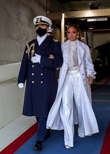 Jennifer Lopez arrives to perform during the 59th Presidential Inauguration 
