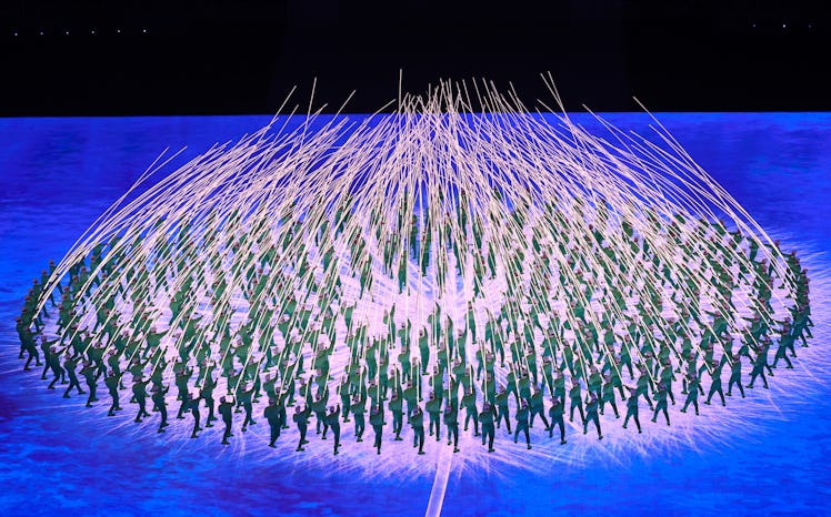 Participants in the 2022 Winter Olympics perform on Feb. 4.