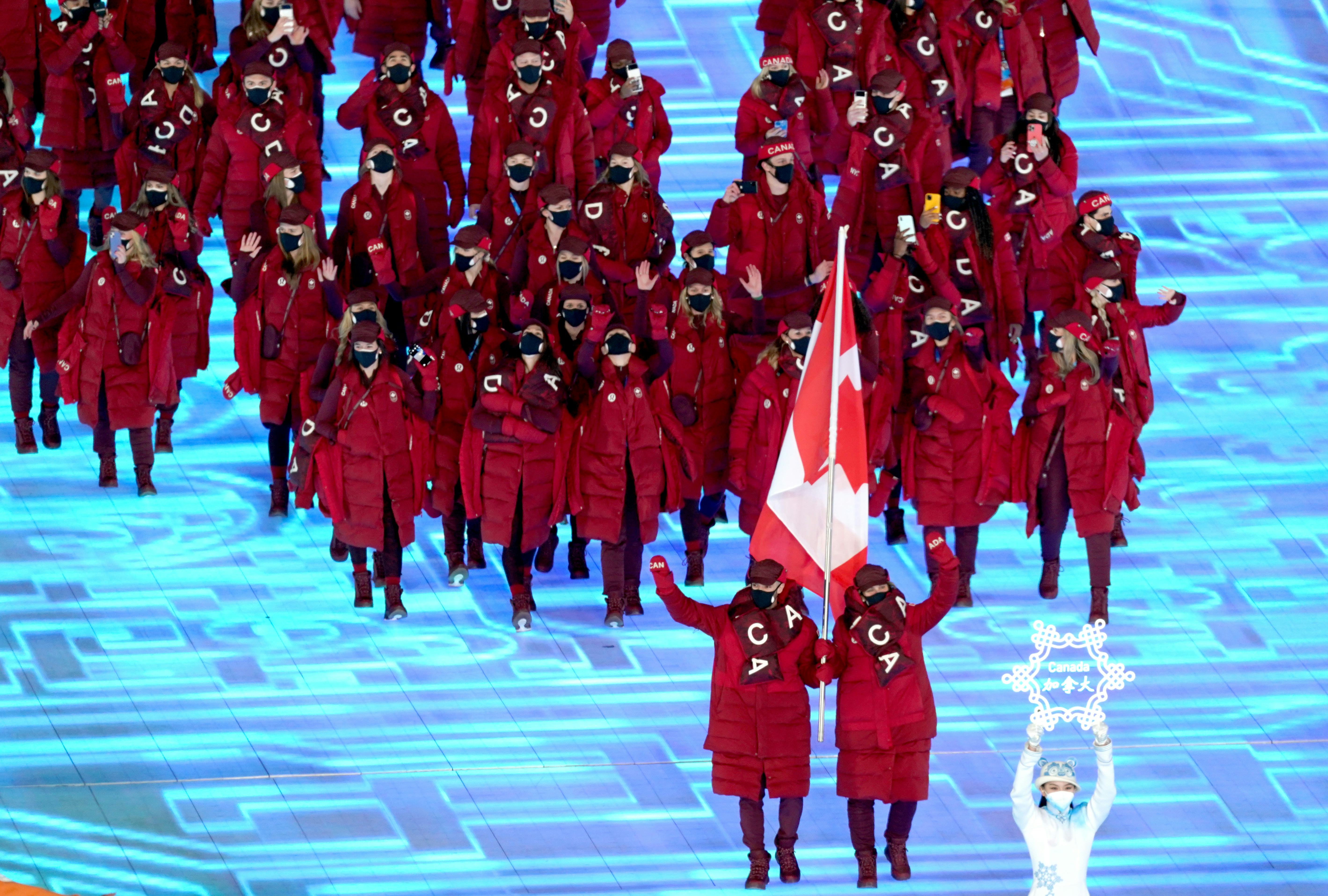 Canada’s 2022 Olympics opening ceremony outfit is monochrome red.