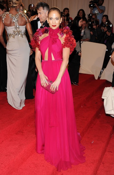 Jennifer Lopez attends the "Alexander McQueen: Savage Beauty" Costume Institute Gala
