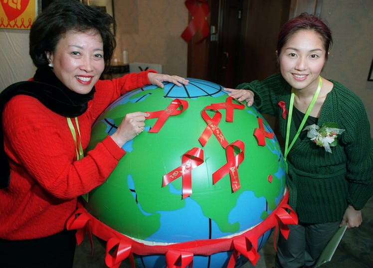Executive Councillor Rosanna Wong and Hong Kong UN Aids ambassador Miriam Yeung Chin-wah attended th...